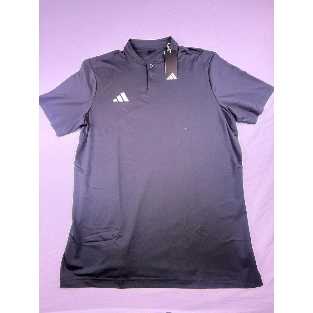 Adidas Polo Shirt Mens Medium Black NEW Ultimate Sport Golf Performance KE6511
